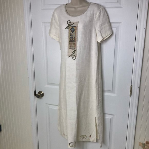 Blue Cactus 100% Linen Dress  S - Picture 1 of 8